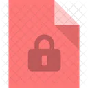 File Lock R File Document Icon