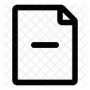 Document File Minus Icon