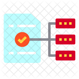 File Process Flow Icon - Download in Flat Style