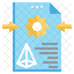 File Processing Icon - Download in Flat Style