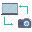 File Sharing File Transfer Laptop Icon