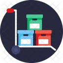 File Storage Boxes Packaging Icon