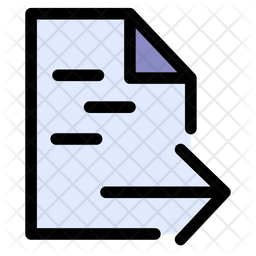 File Transfer Icon - Download in Colored Outline Style