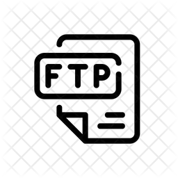 File Transfer Protocol Icon - Download in Line Style