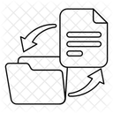 File Transfer To Folder Data Sharing Data Exchange Icon
