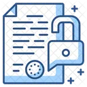 File Unlock Unlock File Unlock Document Icon