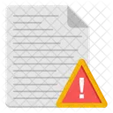 File Warning Document Warning Paper Warning Icon