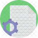 File With Cogwheel Document File Icon