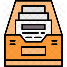 Files Box Icon - Download in Colored Outline Style