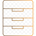 Filing Cabinet Bureau Drawers Icon