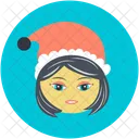 Fille Pere Noel Chapeau Icon