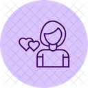 Fille amoureuse  Icône
