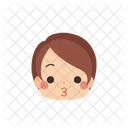 Fille Baiser Emoji Icon