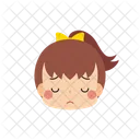 Fille Emoji Pensive Icon