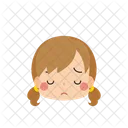 Fille Emoji Pensive Icon