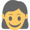 Fille Sourire Emoji Icon