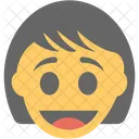 Fille Sourire Emoji Icon