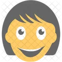 Fille Sourire Emoji Icon