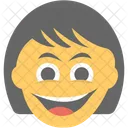 Fille Sourire Emoji Icon