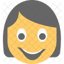 Fille Sourire Emoji Icon