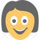 Fille Sourire Emoji Icon