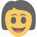 Fille Sourire Emoji Icon