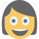 Fille Sourire Emoji Icon