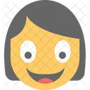 Fille Sourire Emoji Icon