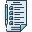 Filling Form Document Writing Icon