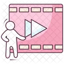 Filmwiedergabe Video Streaming Tutorial Symbol