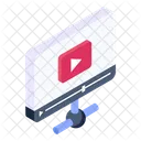 Videonetzwerk Gemeinsam Genutztes Videonetzwerk Videostreaming Symbol