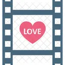 Film Reel Film Strip Hearts Sign Icon