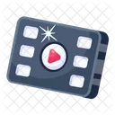 Spinning Reel Film Stock Filmstrip Icon