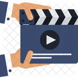 Filmmaking and Video Production Symbol  Icon