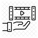 Filmstreifen Zelluloid Filmmaterial Symbol
