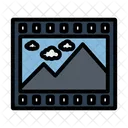 Filmstreifen Filmrolle Kinorolle Symbol