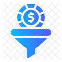 Filtering Currency Funnel Icon