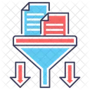 Embudo De Negocios Filtracion De Datos Conversion De Datos Icono