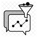 Filtrado De Datos De Chat Filtrado De Informacion Refinamiento De Datos Icono