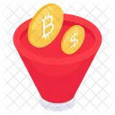 Filtragem De Bitcoin Criptomoeda Criptografia Icon