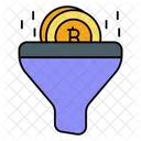 Filtragem De Bitcoin Filtro Filtragem Ícone