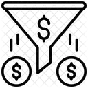 Filtragem De Dinheiro Fluxo De Dinheiro Mineracao De Dinheiro Ícone