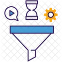 Filtraggio Dei Dati Analisi A Imbuto Grafico A Imbuto Icon
