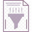 Filtrer Le Rapport Le Document Le Fichier Icône