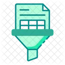 Filtro De Datos Hoja De Calculo Procesamiento De Datos Icono