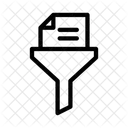 Filtro De Datos Clasificacion Archivo Icono