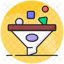 Datos Filtrado Embudo Icono