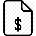 Dollar File Document Icon