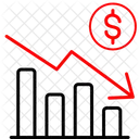 Perda Financeira Perda De Negocios Grafico Ícone