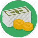 Cash Coin Paper Icon